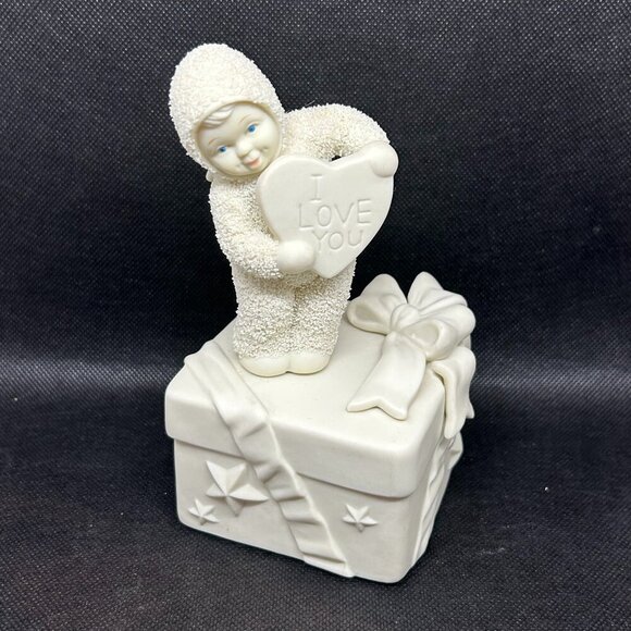 Department 56 Snowbabies “ I Love You from the bottom of my heart” music box - Picture 1 of 4